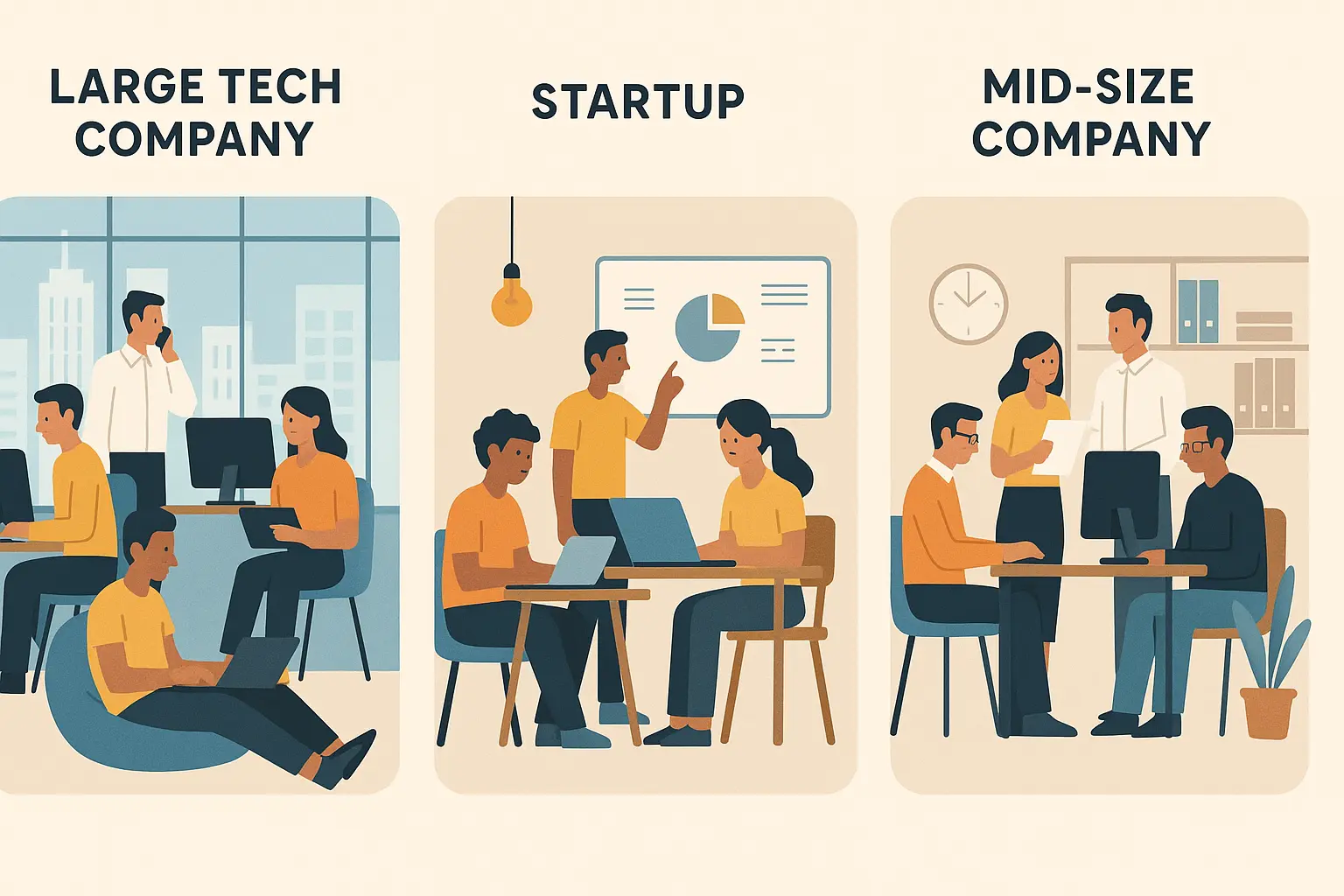 Company size impact on computer science salaries