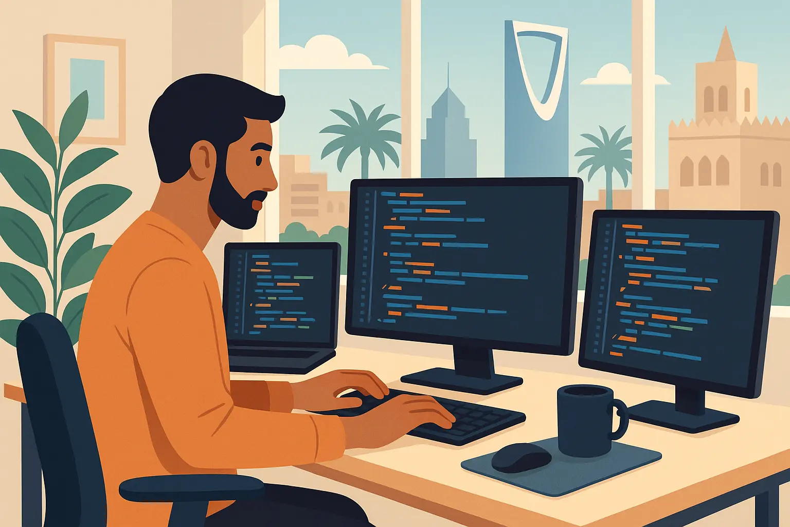 Mid-level developer working on projects