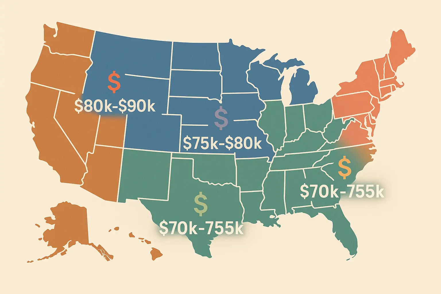 Geographic salary variations for Walmart managers