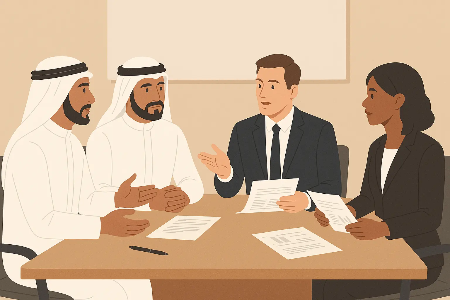 Professional negotiation meeting