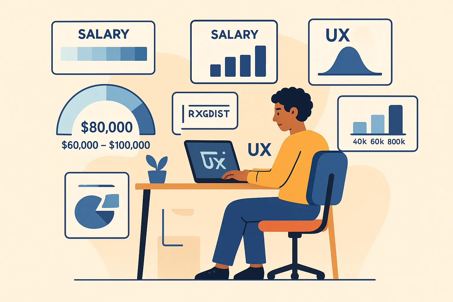 UX designer salary data visualization