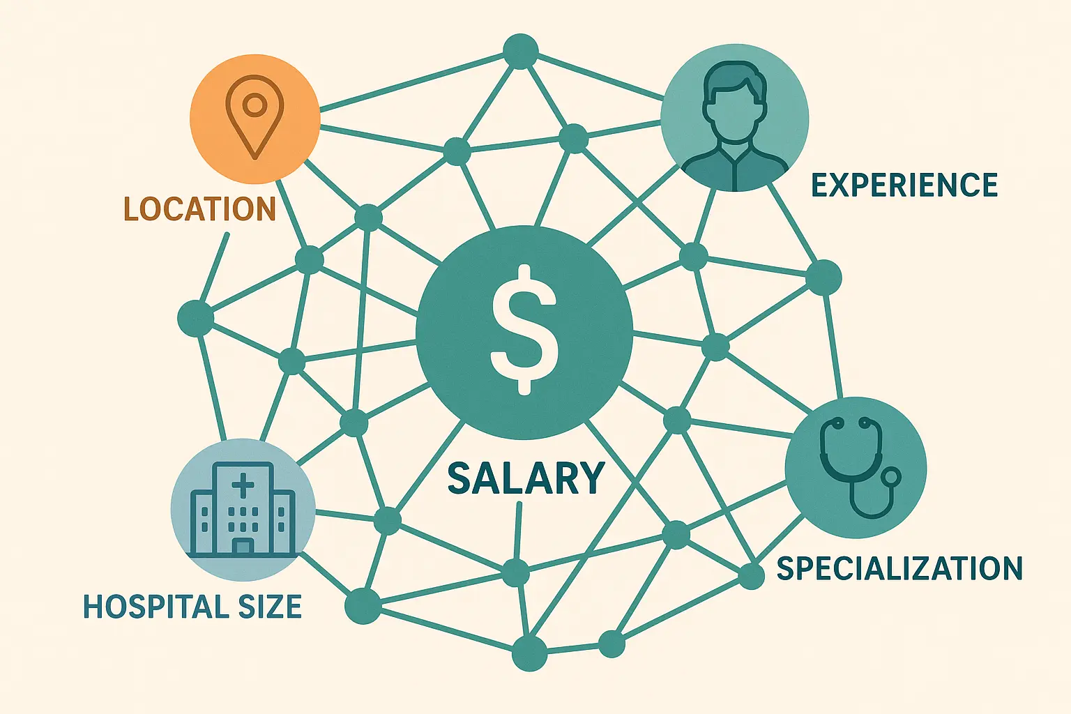 Hospital administrator compensation breakdown chart