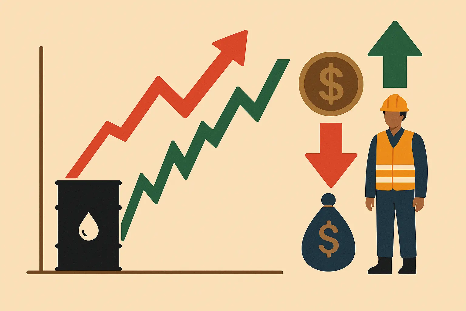 Oil price boom and bust cycle impact on salaries