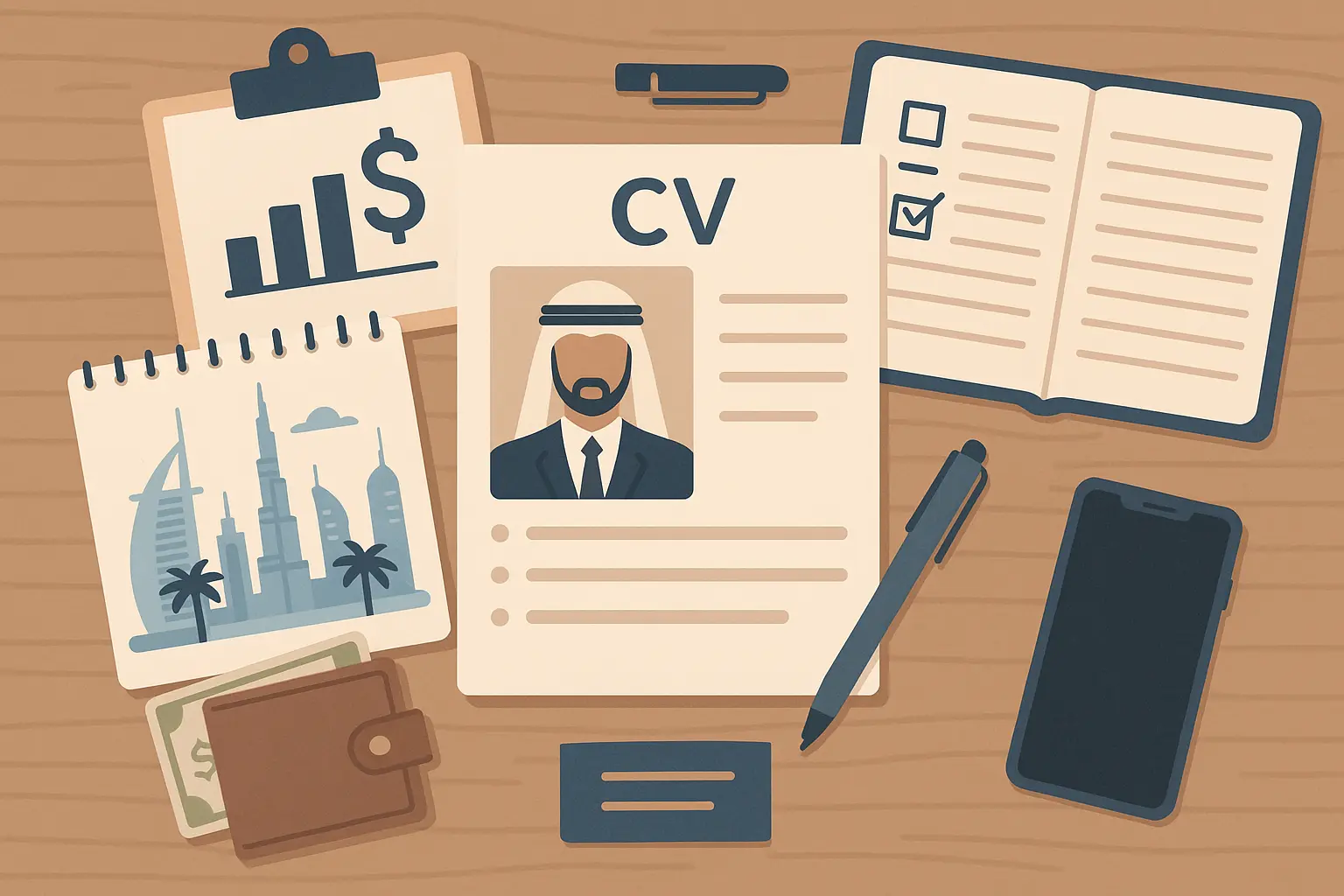 Professional preparing CV and documents