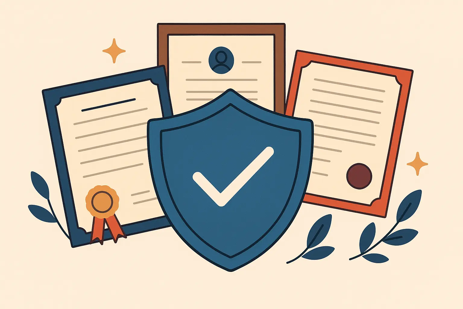 Professional diploma display and documentation