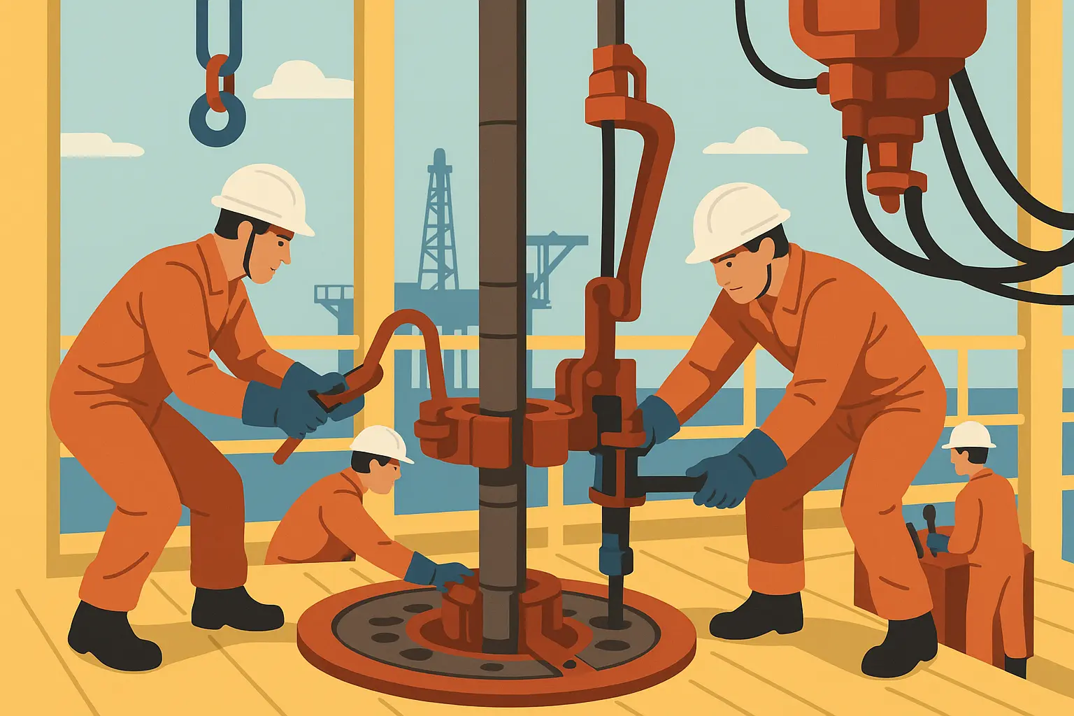 Mid-level oil rig technical roles