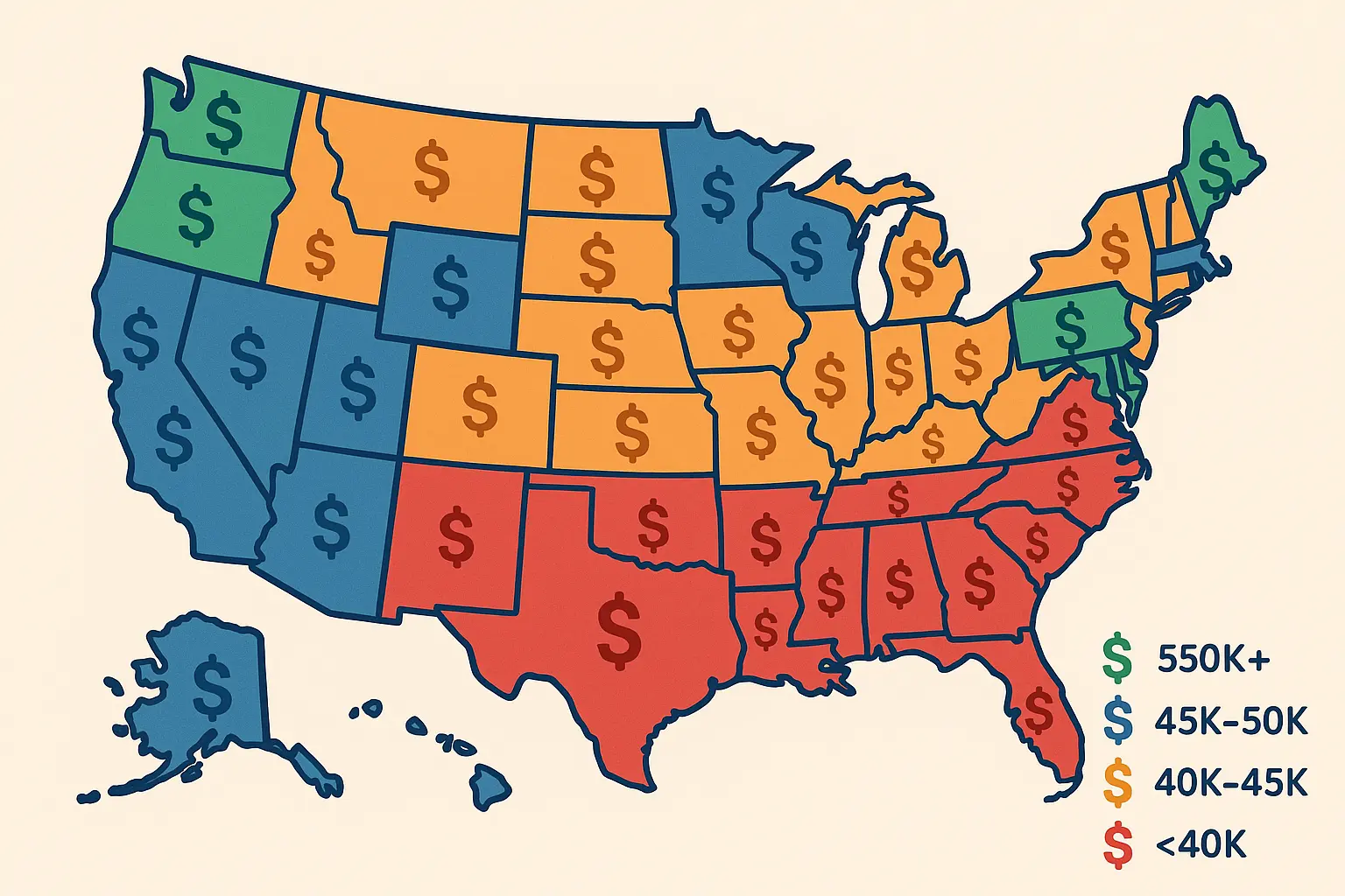 Geographic salary differences for loan officers