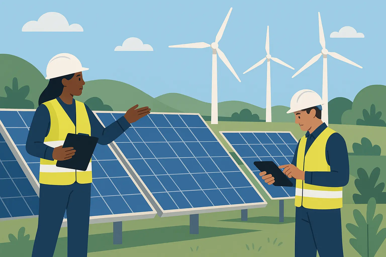 Safety officers at petrochemical facility in Saudi Arabia