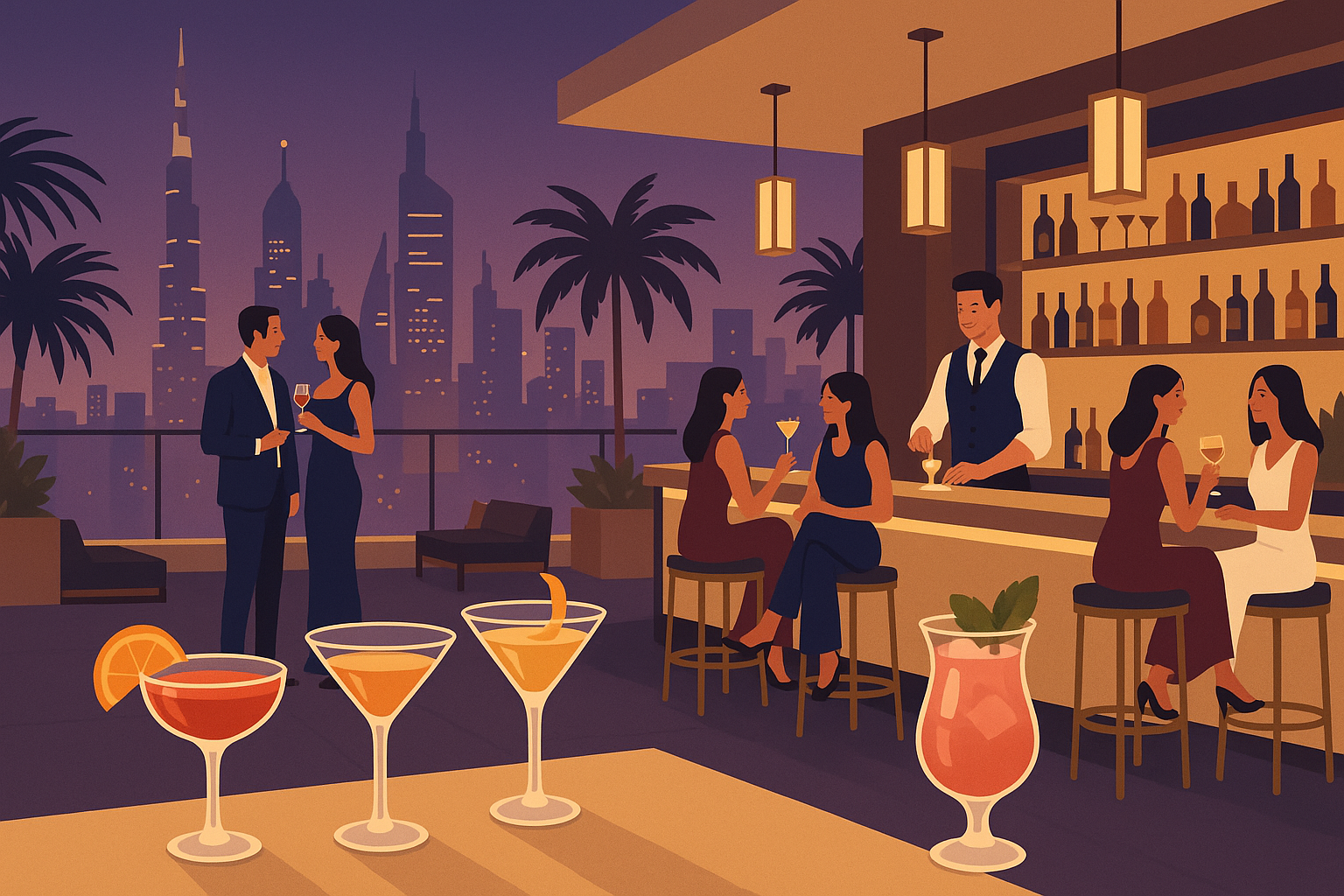 Ultra-premium Dubai bar venues and salary tiers