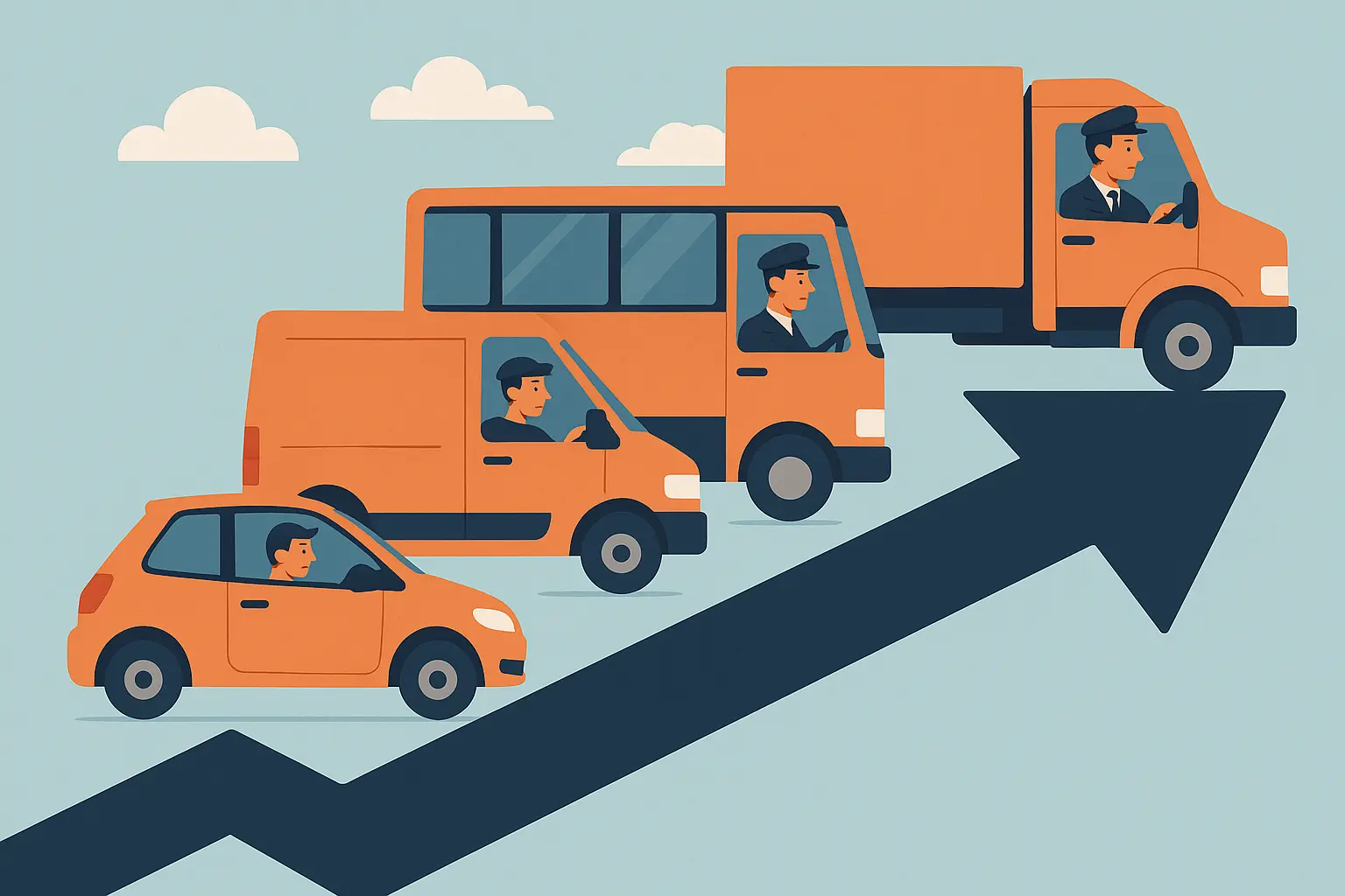 Driver experience levels and salary progression