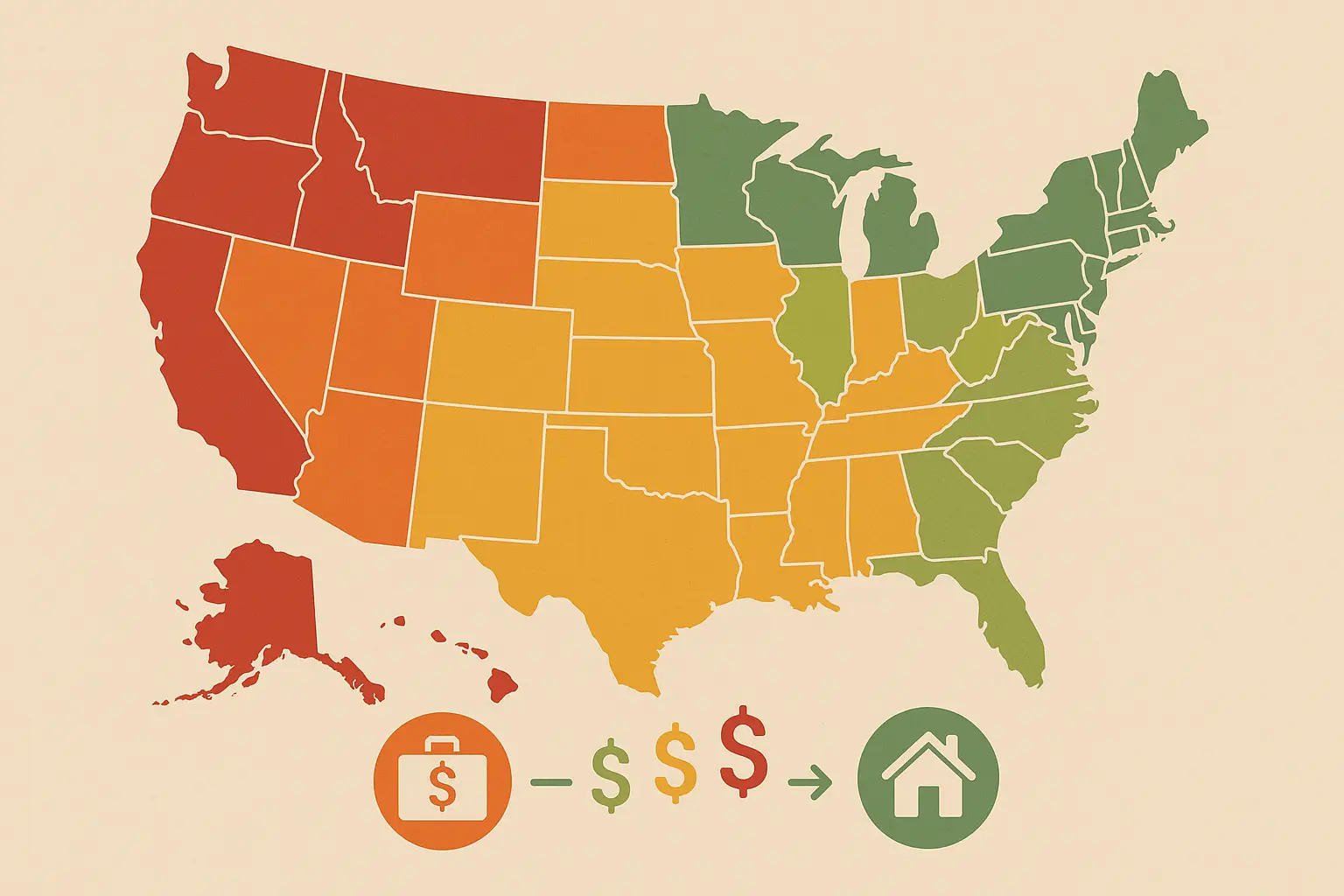 Map showing welder salary by state