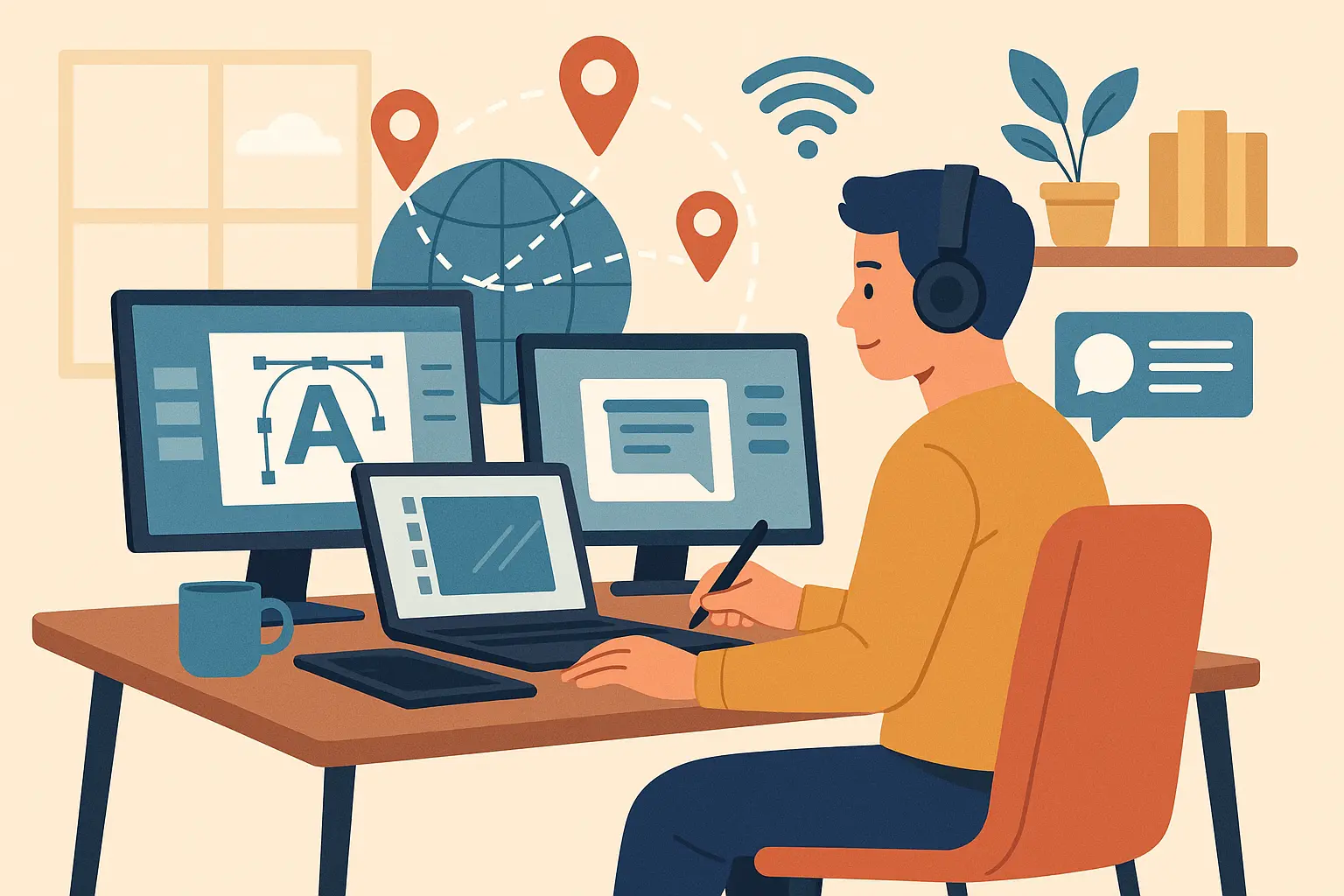 Remote work impact on graphic designer salaries