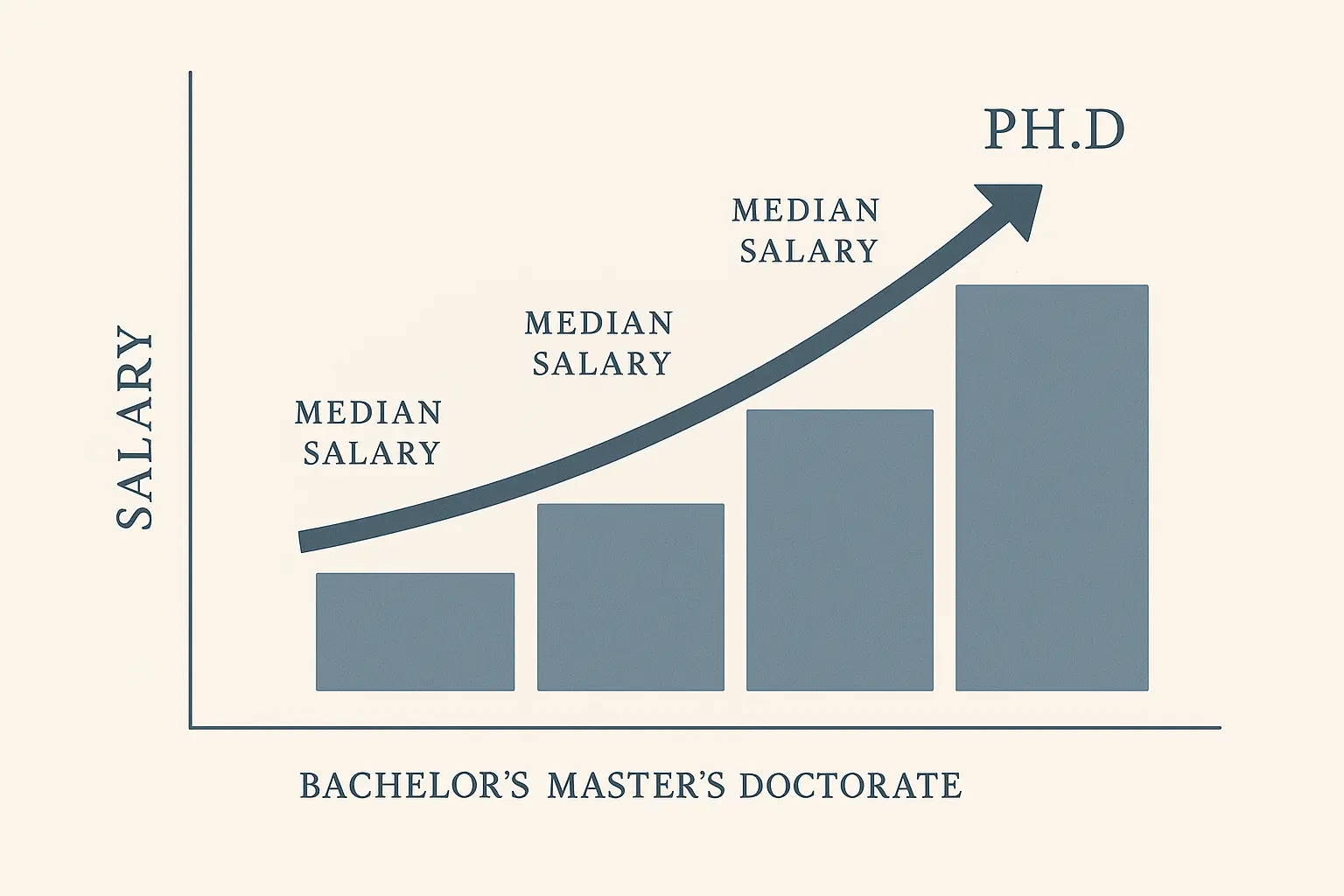 Education level salary progression chart