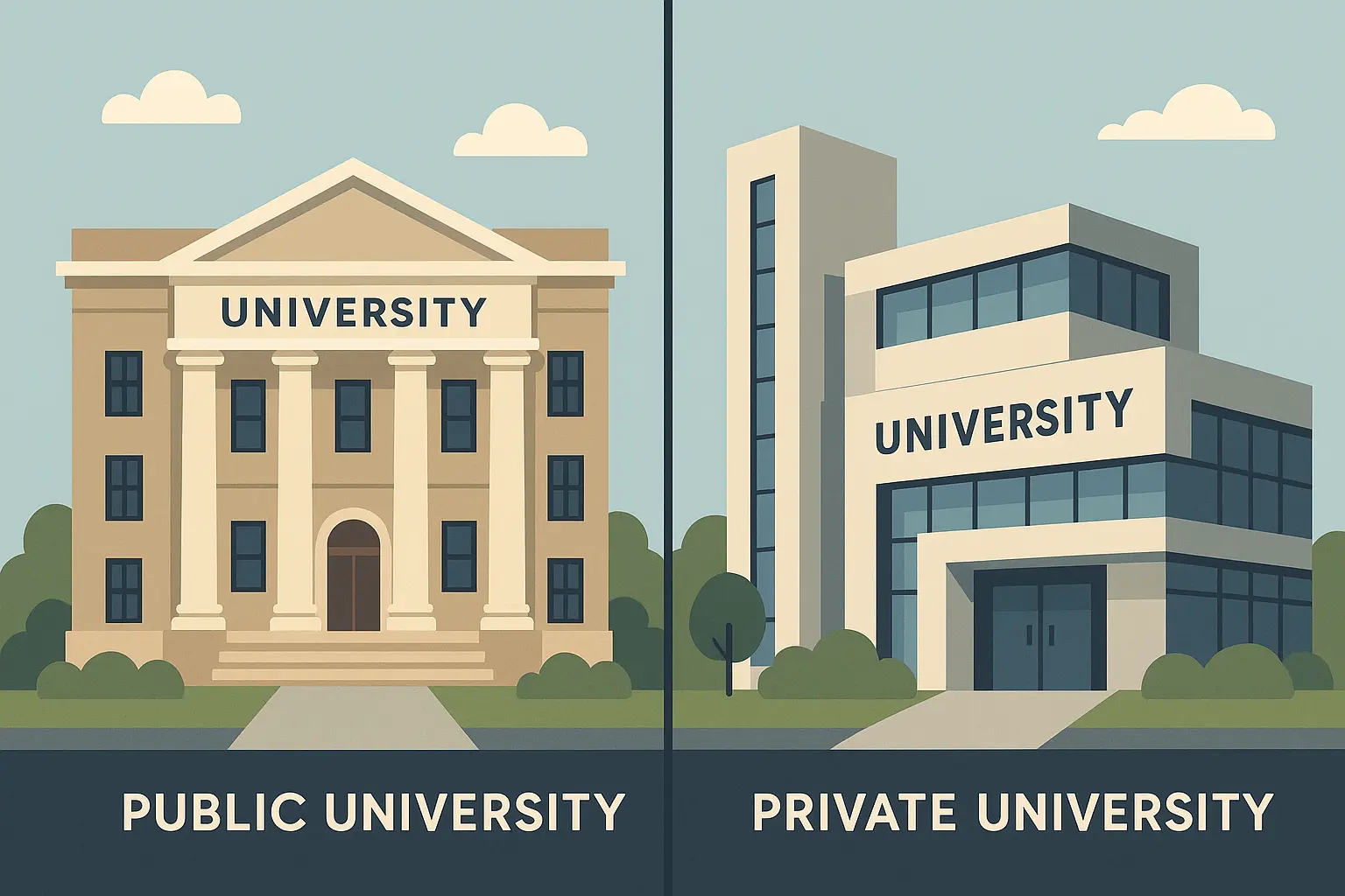 Public vs private college comparison