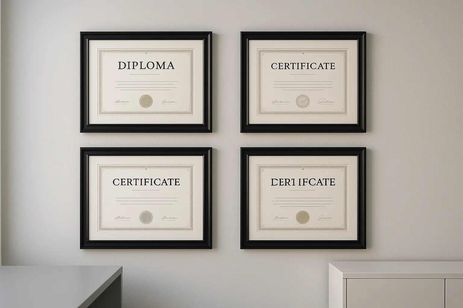 Professional diploma display services