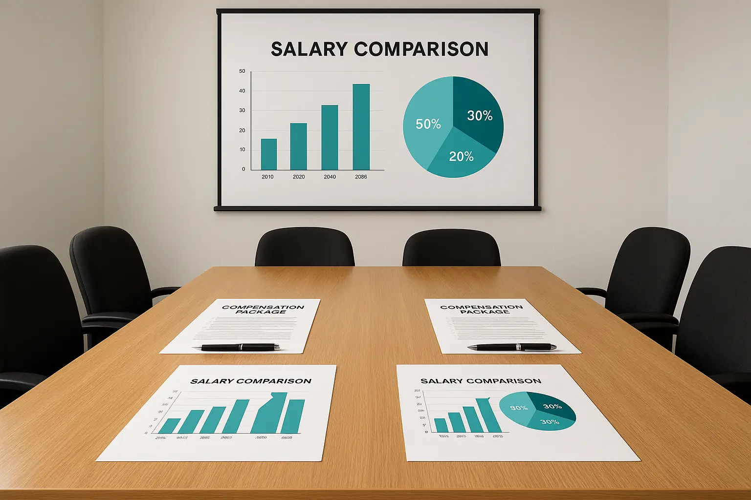 Salary negotiation components breakdown chart