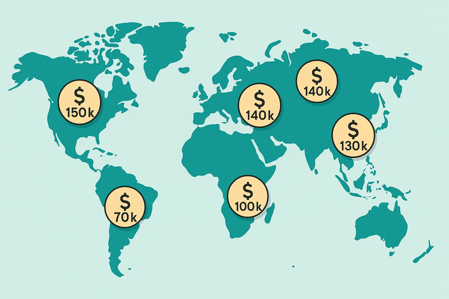 Geographic salary variations in tech sales