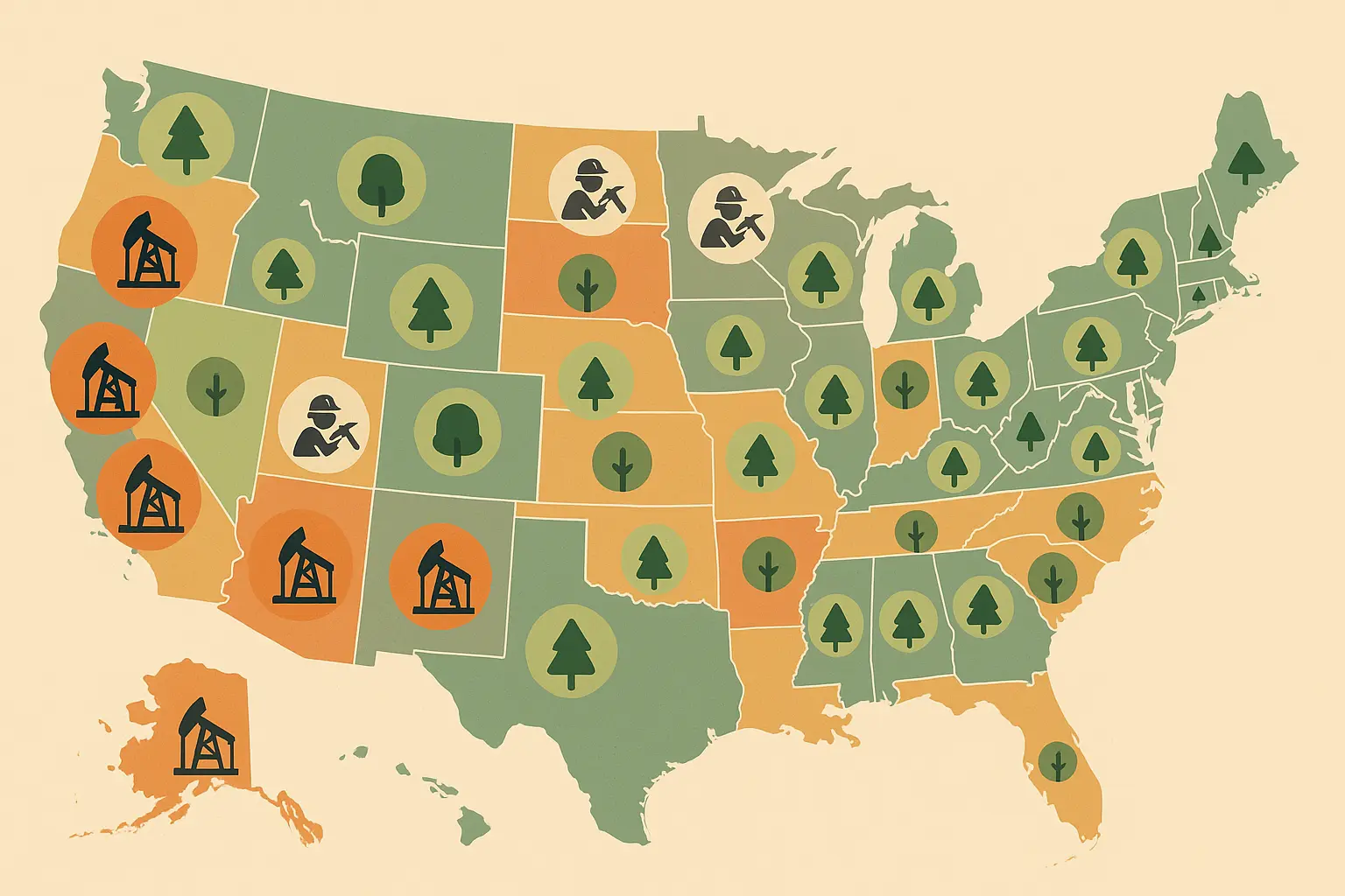 Regional geology job opportunities map