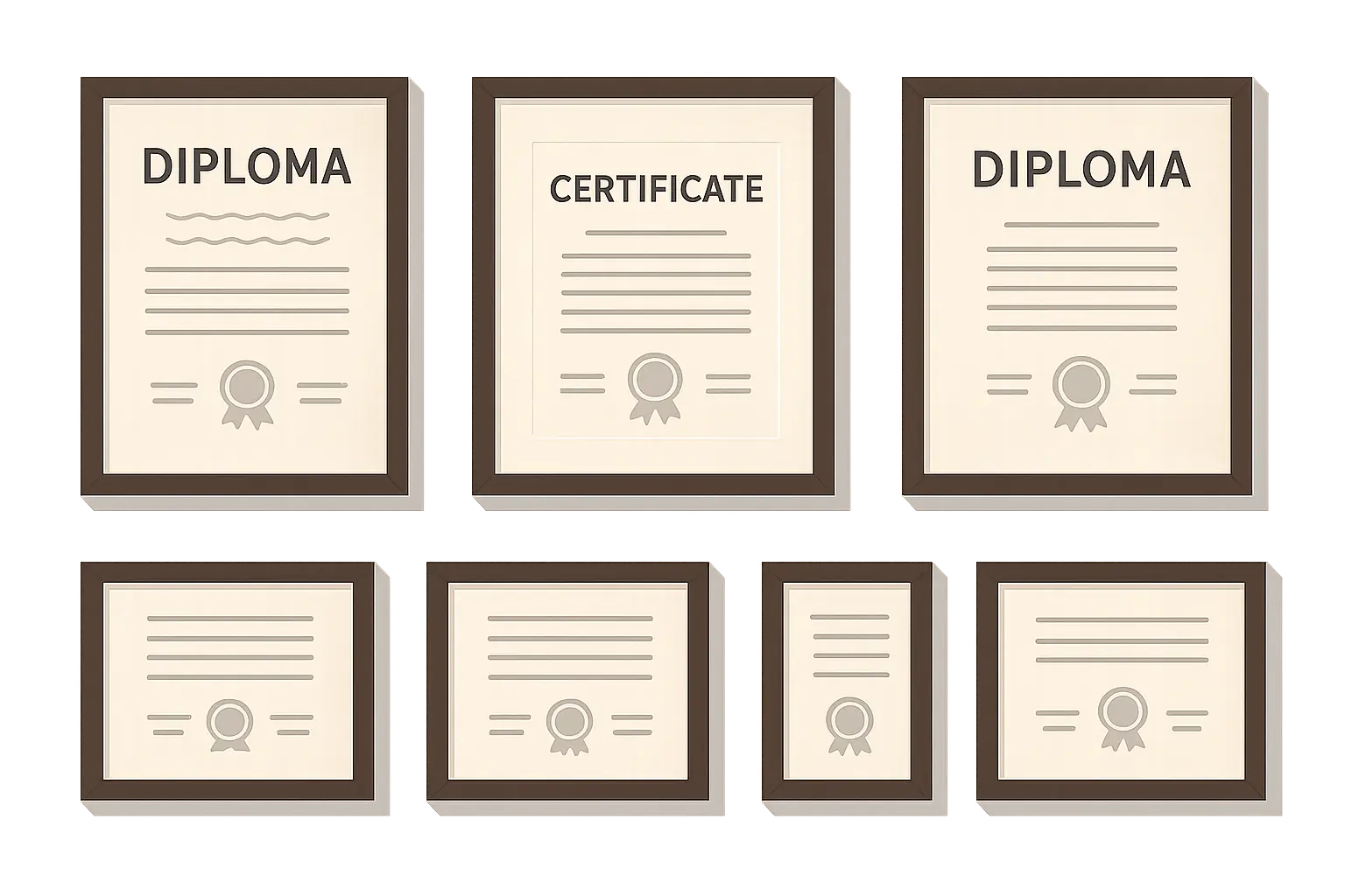 Professional diploma display for auditing office