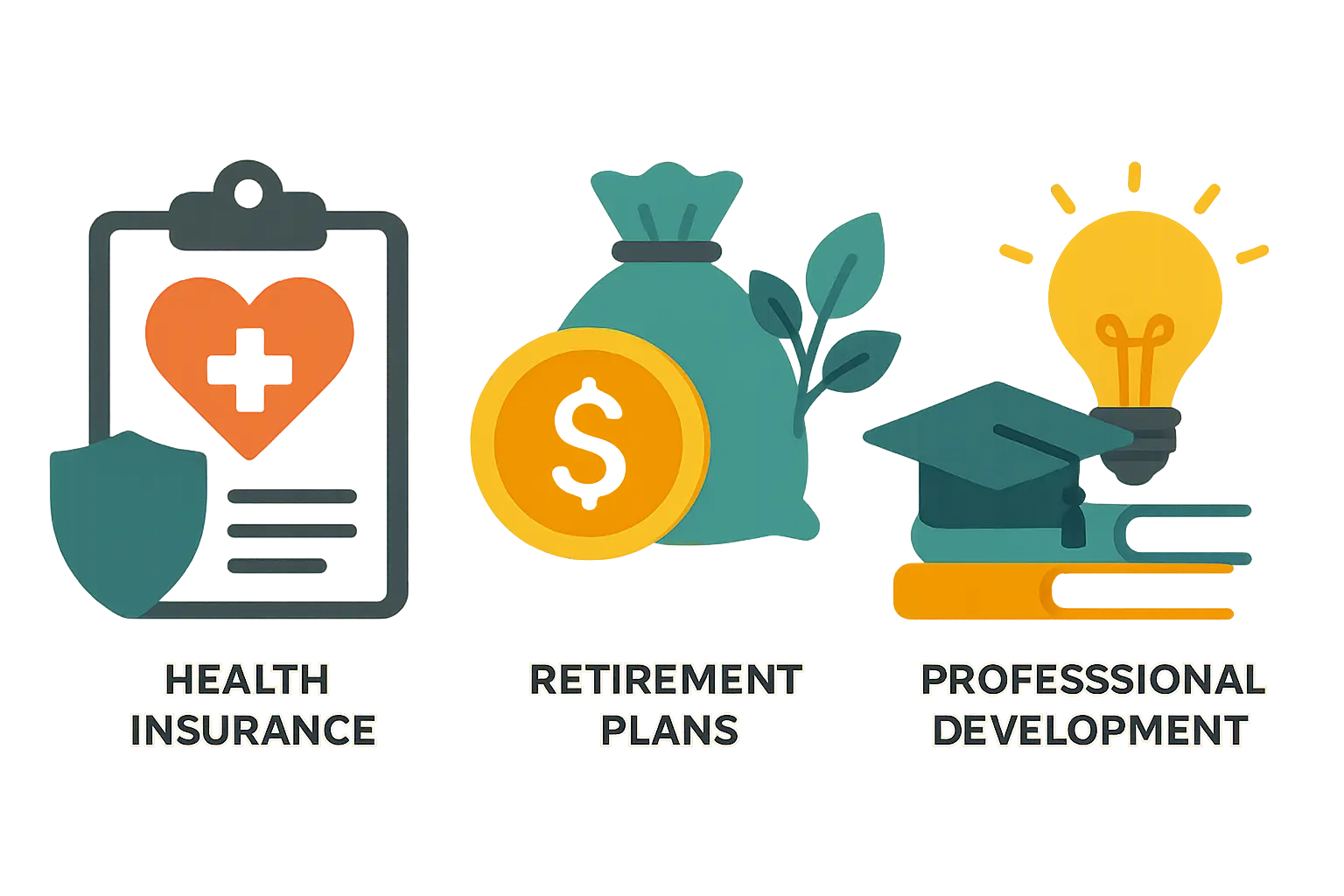 Benefits package comparison chart showing total compensation value