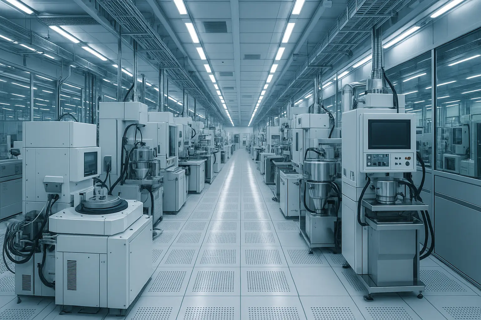 High-tech manufacturing environment